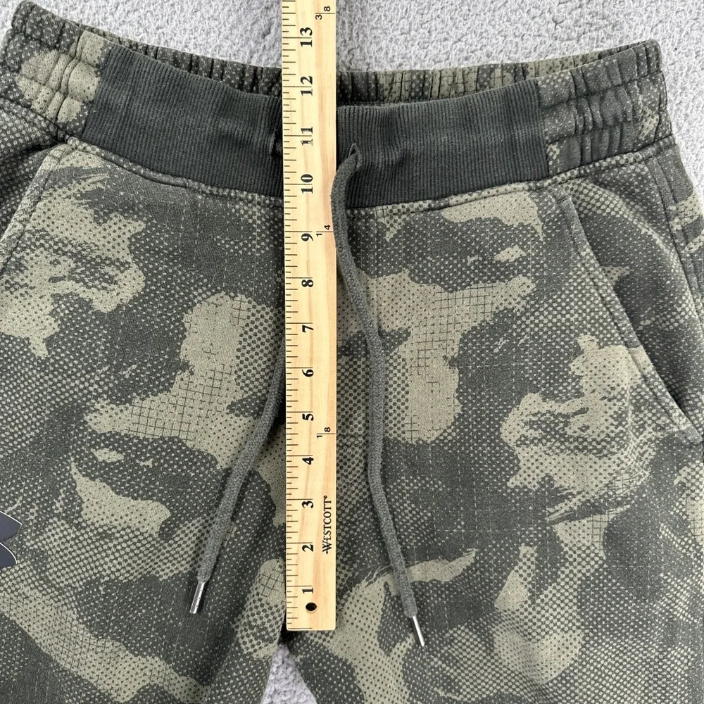 Under Armour Sweatpants Men Large Fitted Green Camouflage Joggers Cold Gear